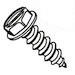 Slotted Indented Hex Washer Head 18/8 Stainless Steel Type A Sheet Metal Screws